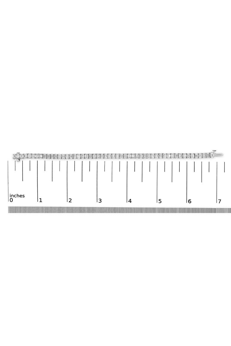 IGI Certified 14K White Gold 10.0 Cttw Emerald Cut Lab Grown Diamond Tennis Bracelet, Alternate, color, White Gold
