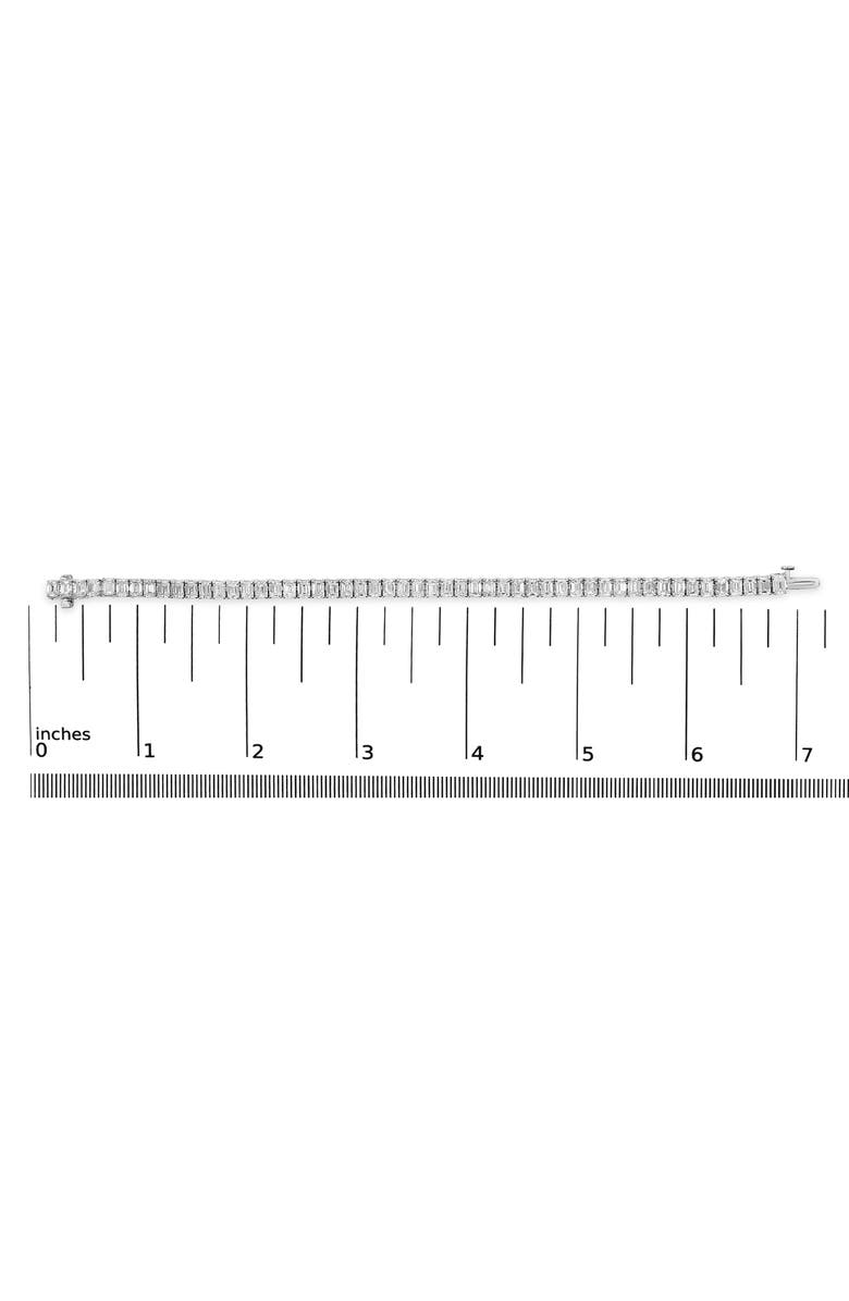 Haus of Brilliance IGI Certified 14K White Gold 10.0 Cttw Emerald Cut Lab Grown Diamond Tennis Bracelet, Alternate, color, White Gold