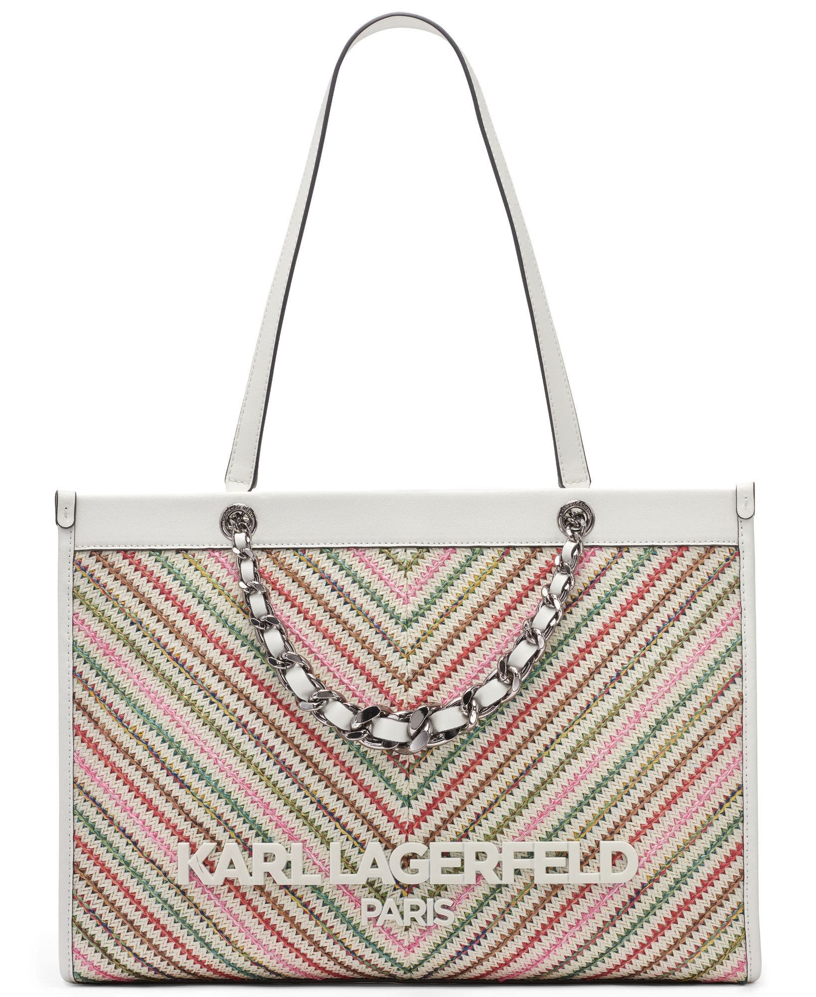 Savoie Chevron Raffia Tote, Main, color, Multi Combo