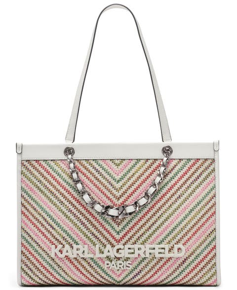 Savoie Chevron Raffia Tote