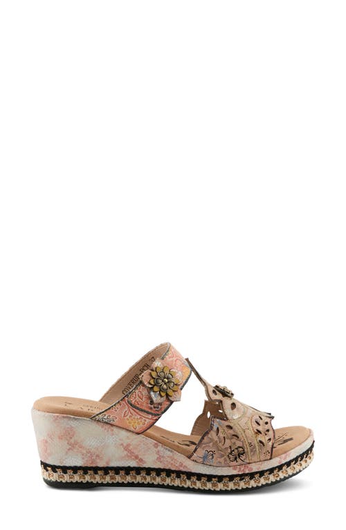 L'artiste By Spring Step Coverup Wedge Sandal In Peach