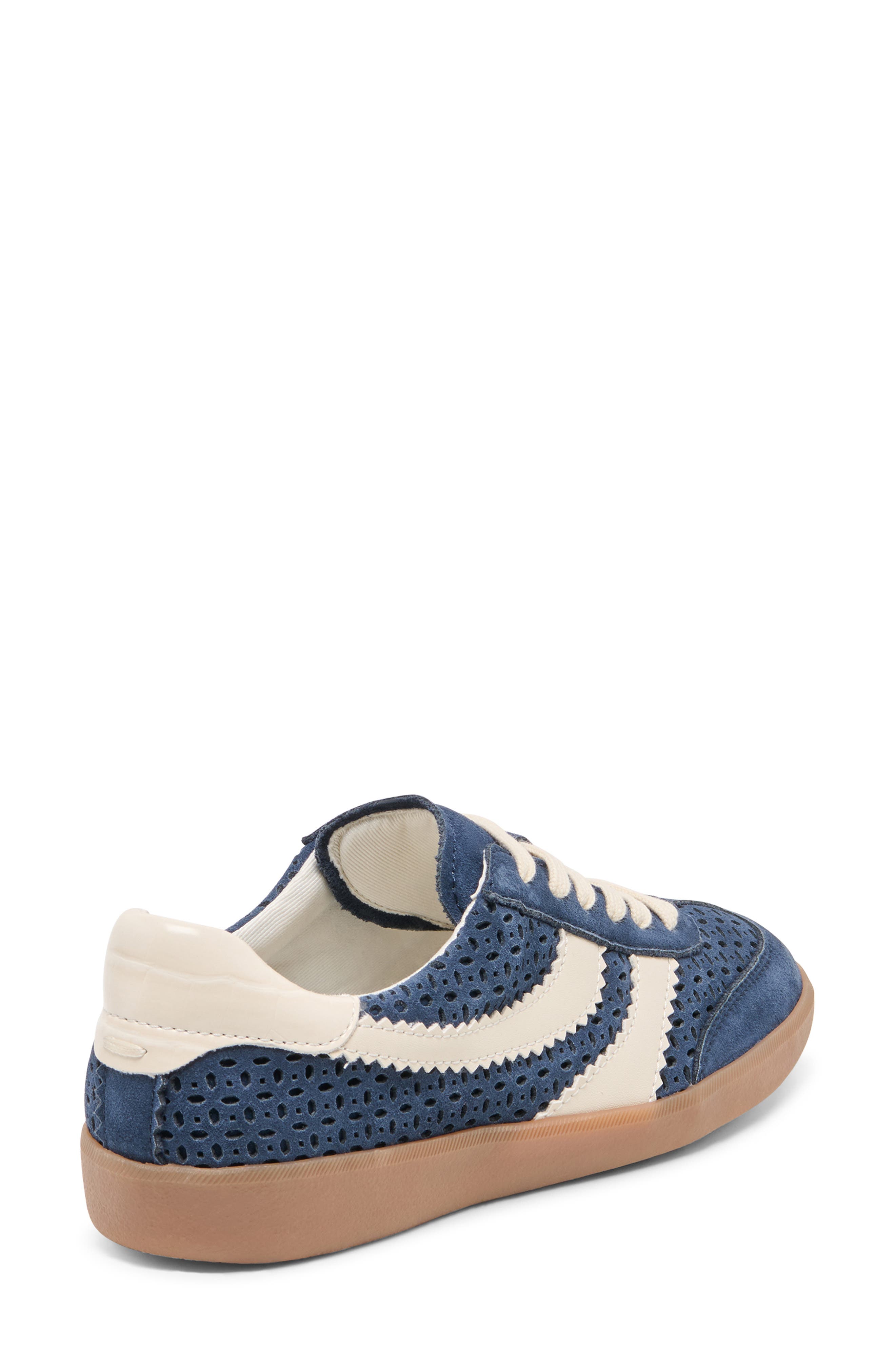 Merit Perforated Sneaker, Alternate, color, NAVY SUEDE