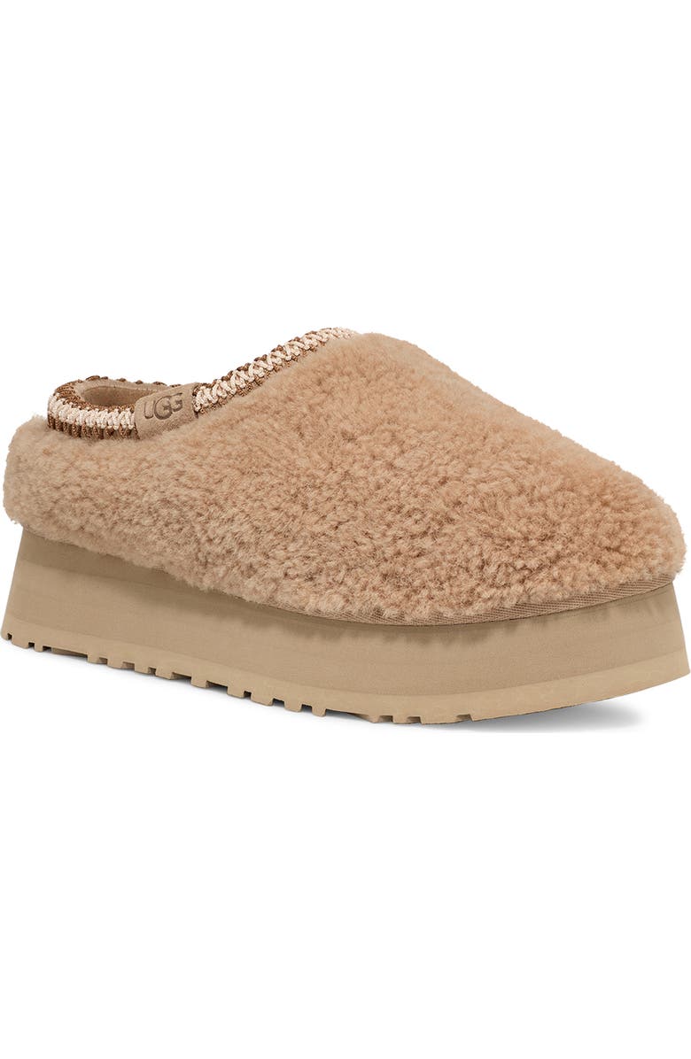 UGG<sup>®</sup> Tazz Maxi Curly Genuine Shearling Platform Slipper, Main, color, San