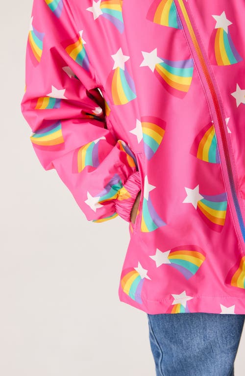 LITTLE BIRD LITTLE BIRD KIDS' RAINBOW MAC WATER RESISTANT RAINCOAT 