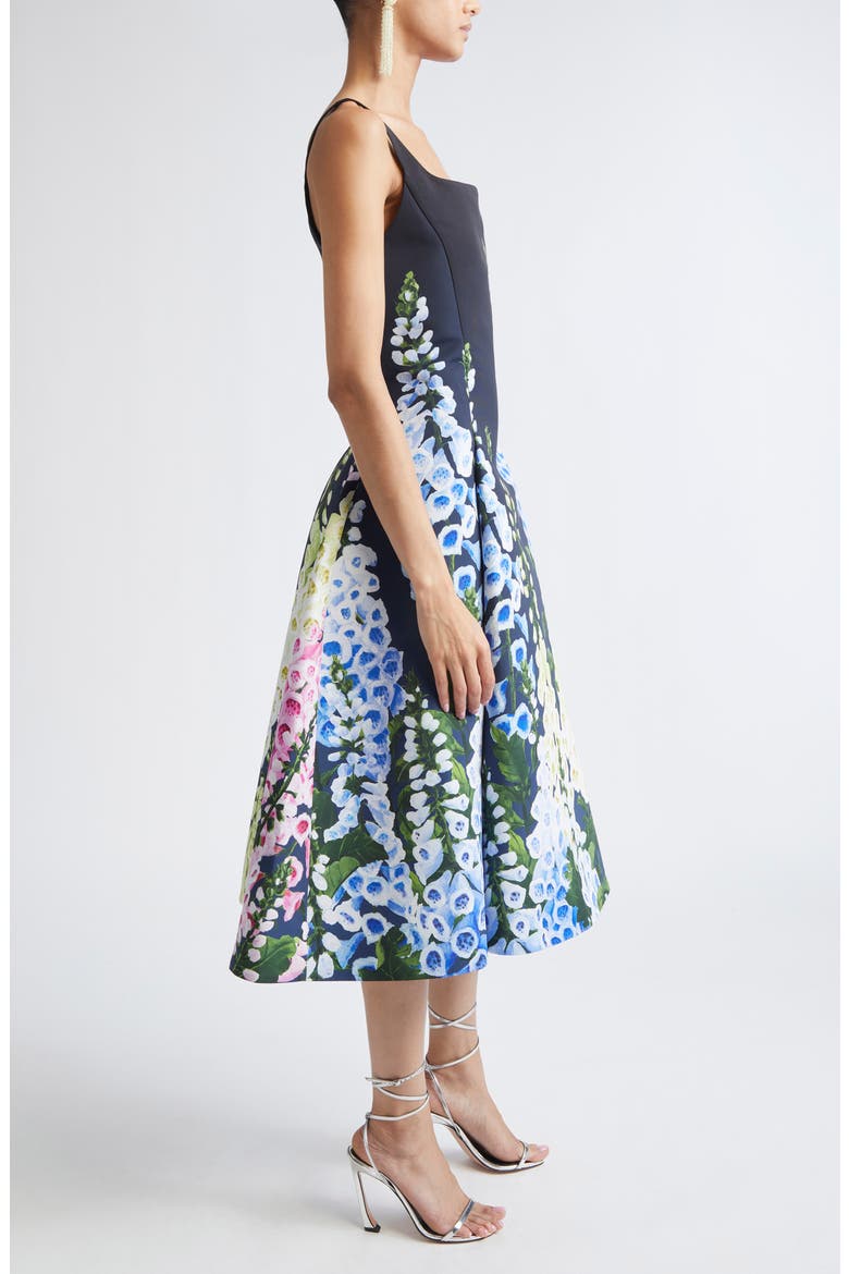 Foxglove Dégradé Faille Fit & Flare Dress, Alternate, color, NAVY MULTI