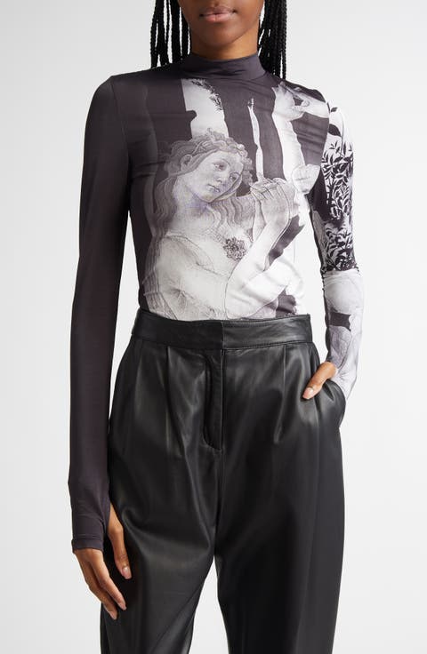Delaina Graphic Long Sleeve Top