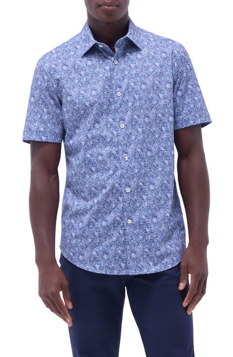 Miles OoohCotton® Floral Short Sleeve Button-Up Shirt