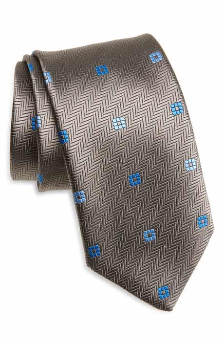 David Donahue Geometric Silk Tie