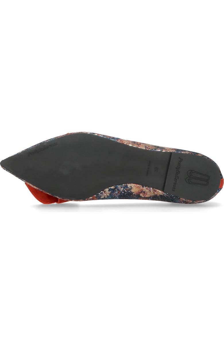 Pretty Ballerinas Pointed Toe Bow Loafer, Alternate, color, Orange And Blue