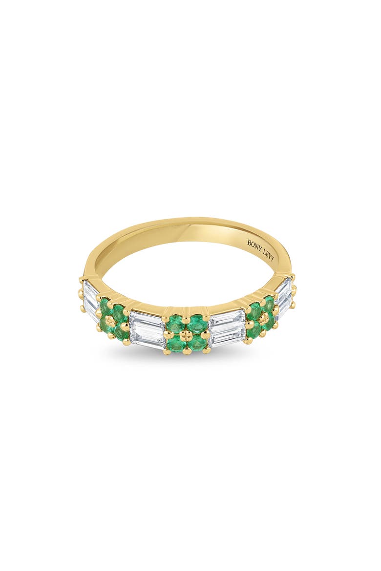18K Gold El Mar Gemstone & Diamond Stackable Ring, Alternate, color, 18KYG/ DIAMOND/ EMERALD