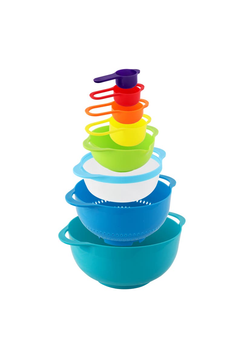Megachef Multipurpose Stackable Mixing Bowl and Measuring Cup Set, Alternate, color, Assorted