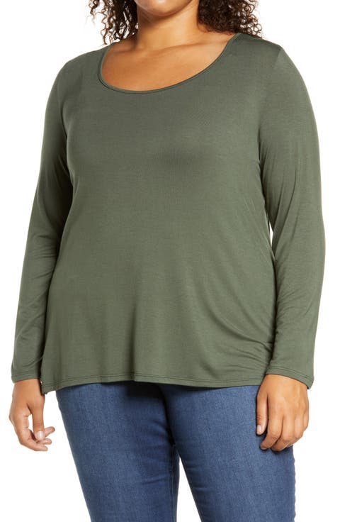 Twist Back Top (Plus Size)