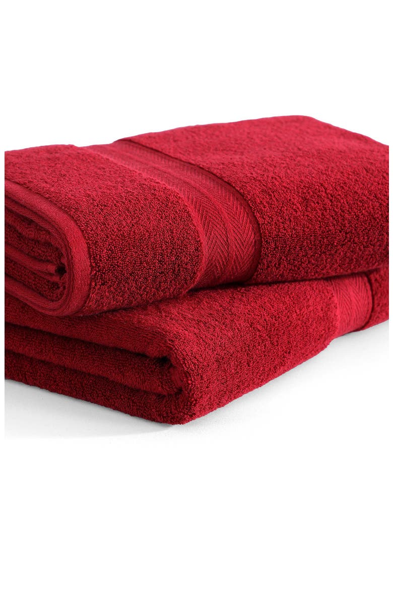Modern American Terry 6-Piece Towel Set, Alternate, color, MEDIUM / DARK RED