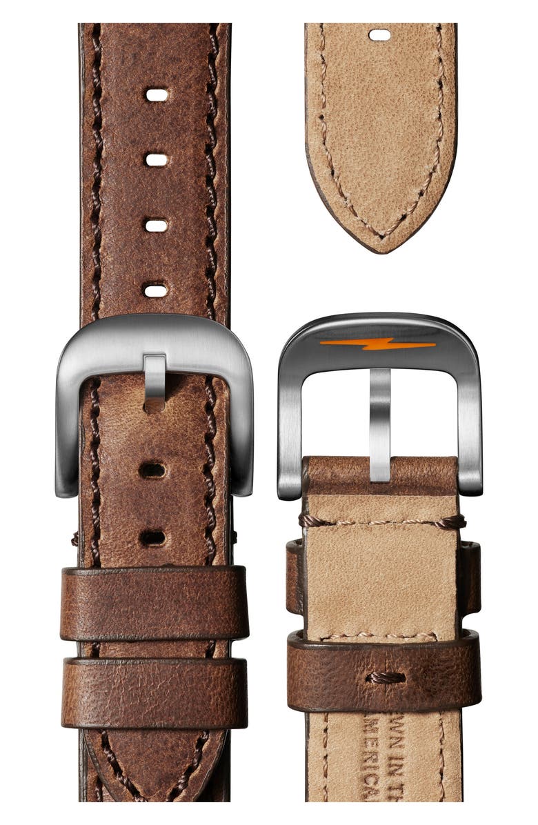 Shinola The Runwell Chronograph Leather Strap Watch, 41mm, Alternate, color, 