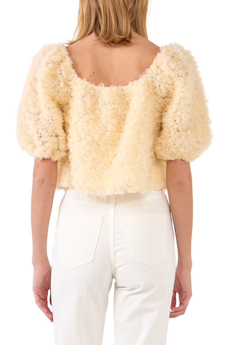 Endless Rose Floral Tulle Top, Alternate, color, Ivory