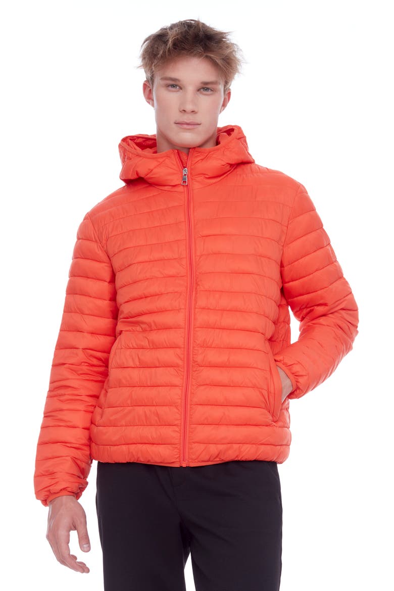 YOHO MEN'S - Vegan Down Lightweight Packable Puffer Jacket & Bag, Alternate, color, TANGERINE