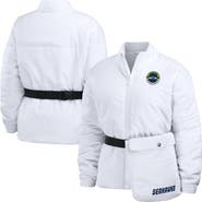 WEAR by Erin Andrews Women's WEAR by Erin Andrews White Seattle Seahawks Packaway Full-Zip Puffer Jacket