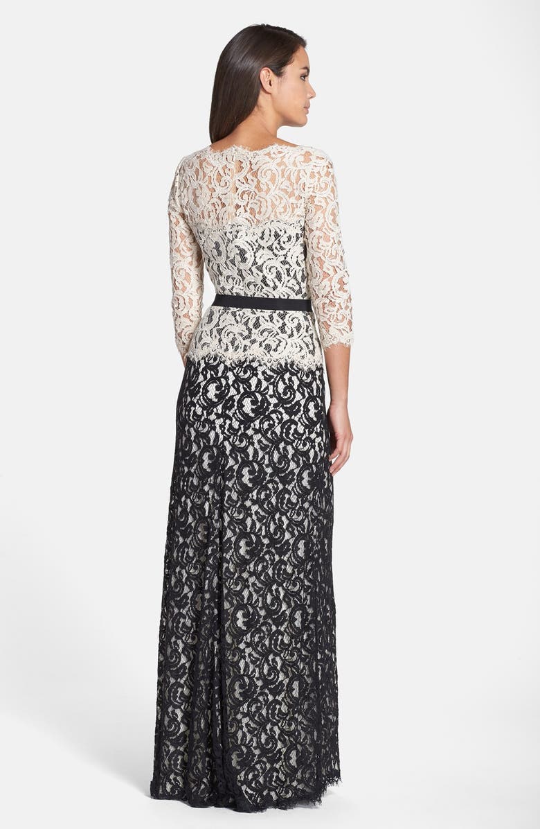 Tadashi Shoji Mock Two Piece Lace Gown, Alternate, color,