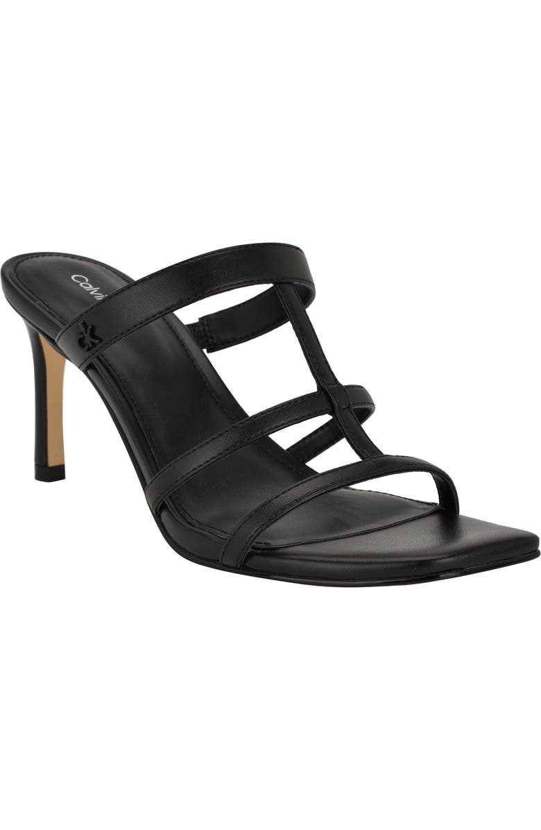 Calvin Klein Hiledy Caged Sandal, Main, color, Black