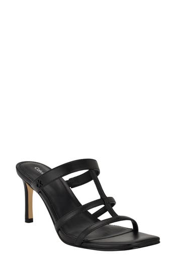 Calvin Klein Hiledy Caged Sandal In Black
