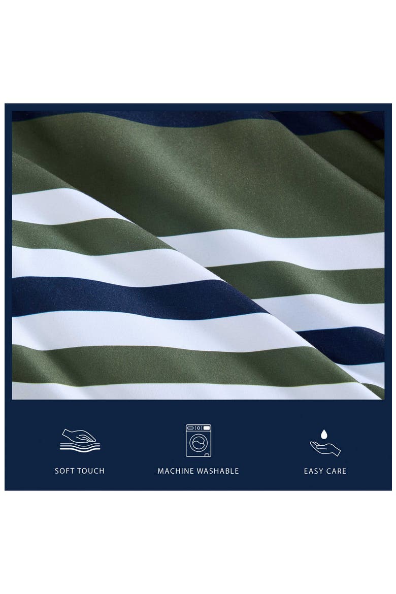 Uphaul Stripe Comforter Set, Alternate, color, MEDIUM / DARK GREEN