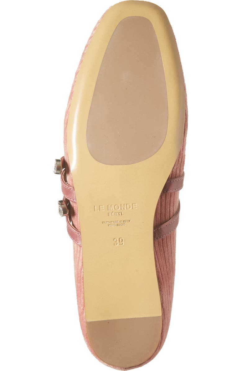 Le Monde Beryl Claudia Corduroy Mary Jane Flat, Alternate, color, Pink