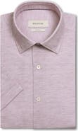 Bugatchi Miles OoohCotton® Space Dye Short Sleeve Button-Up Shirt