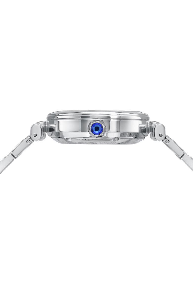 PORSAMO BLEU Colette Stainless Steel Automatic Bracelet Watch, 36mm, Alternate, color, Silver/Blue