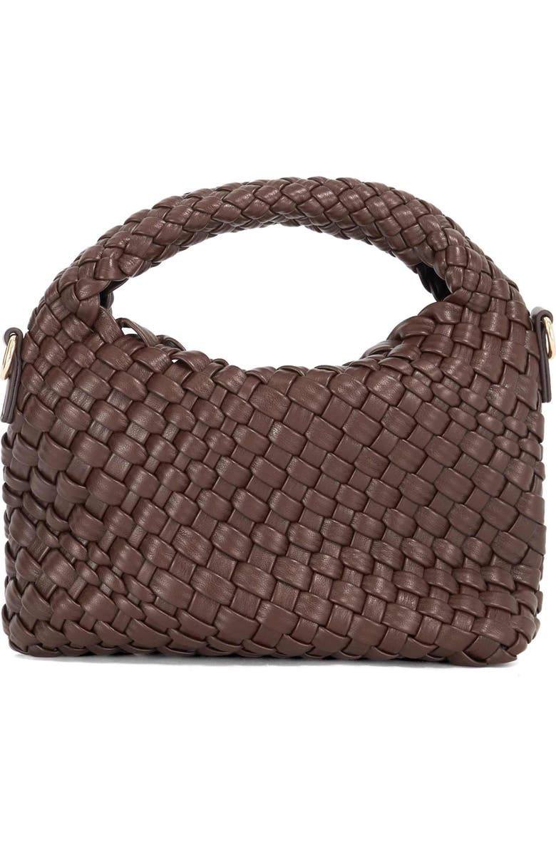 Dune London Dinkydeliberate Woven Top Handle Bag, Alternate, color, Brown/ Brown