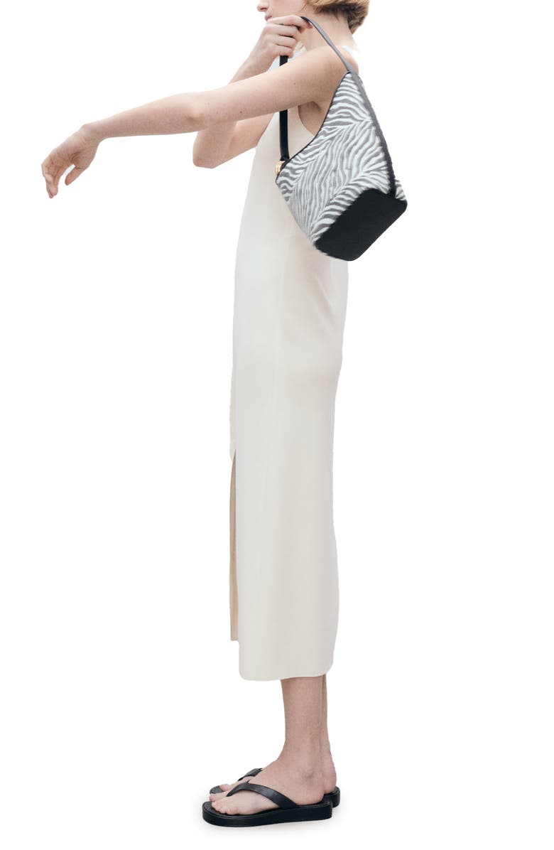 MANGO Bateau Neck Sleeveless Maxi Dress, Alternate, color, Ecru