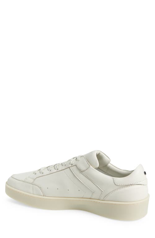 Canali Low Top Leather Sneaker In Natural