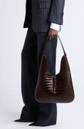 TOM FORD Kara Medium Croc Embossed Leather Hobo