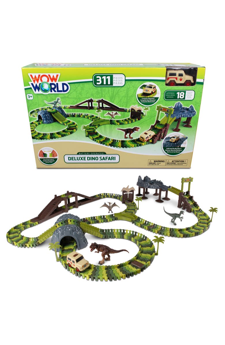 WowWorld Deluxe Dino Safari Track 311 Piece Set, Alternate, color, Multicolored