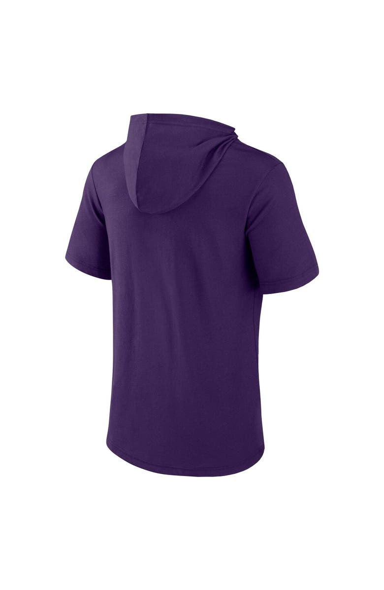 FANATICS Men's Fanatics Branded Purple Baltimore Ravens Offensive Strategy Short Sleeve Pullover Hoodie, Alternate, color,