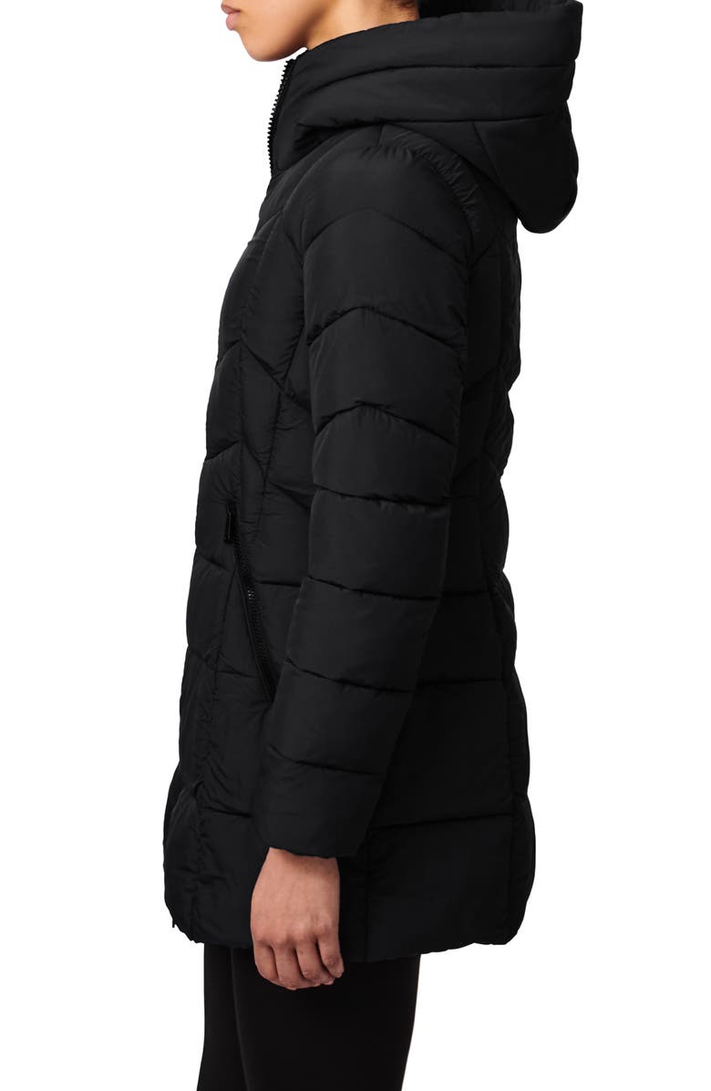 Bernardo Hooded Water Resistant Puffer Jacket, Alternate, color, Black