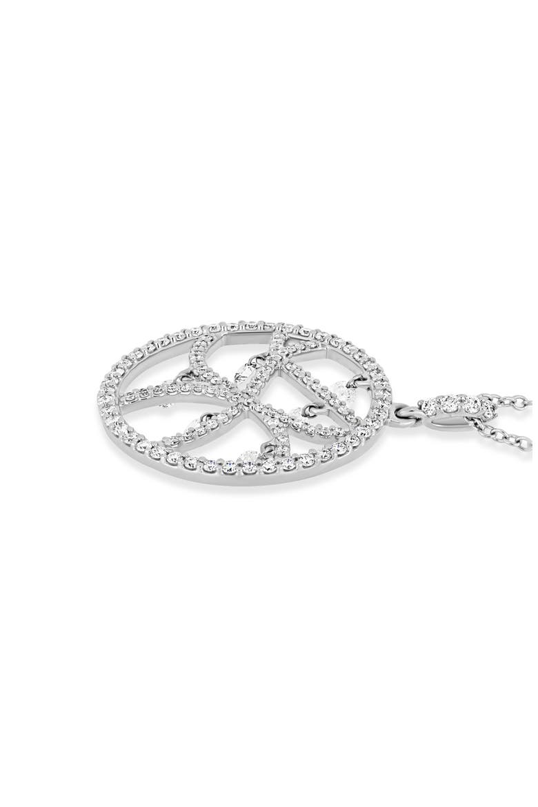 18K Gold Liora Natural Dancing Diamond Medallion Pendant Necklace (Online Trunk Show), Alternate, color, 18K WHITE GOLD