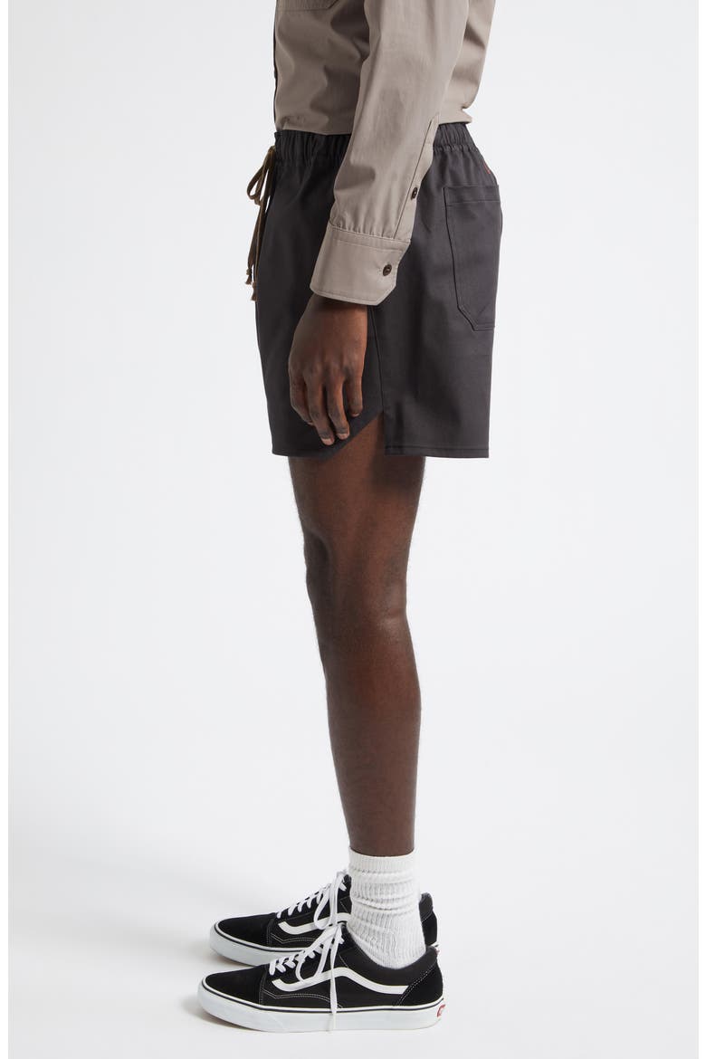 Rollins Stretch Cotton Gabardine Running Shorts, Alternate, color, BLACK