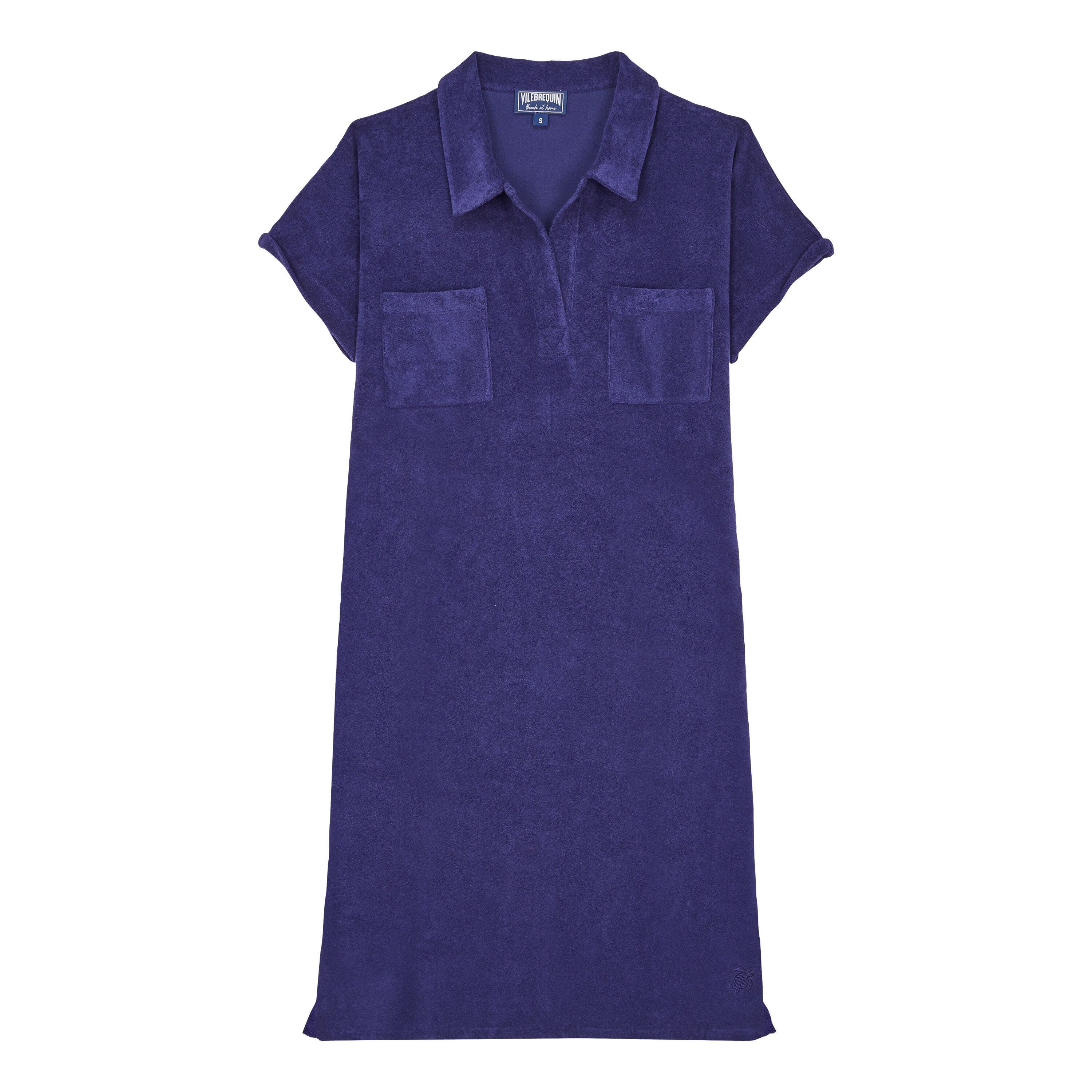 Women's Solid Organic Terry Polo Dress