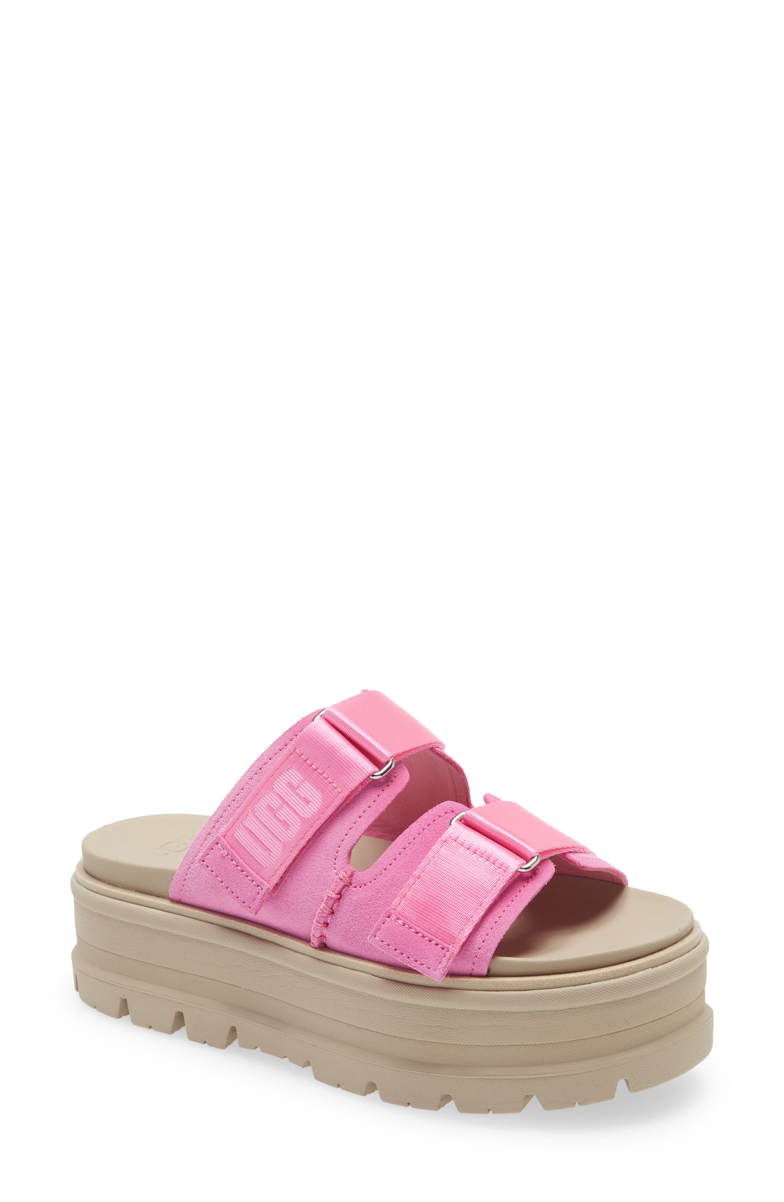 Clem Platform Slide Sandal, Main, color, PINK BLISS