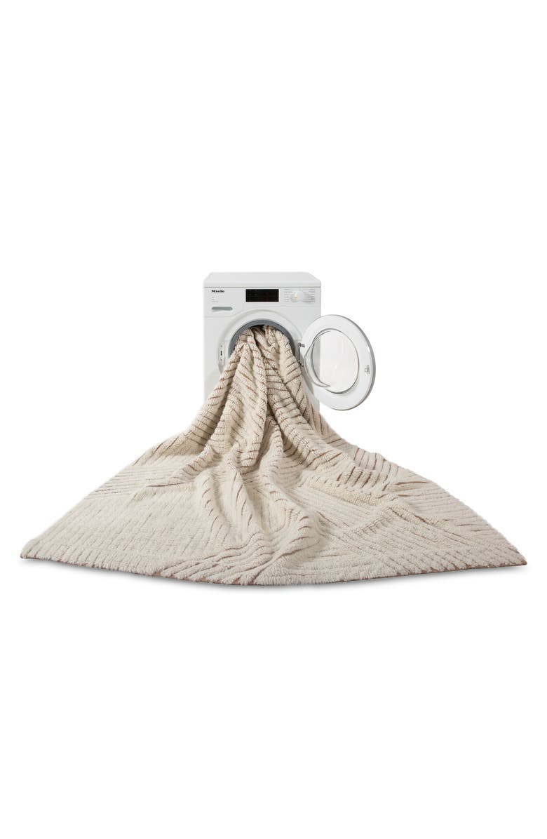 Lorena Canals Woolable Golden Coffee Washable Wool Rug, Alternate, color, Almond