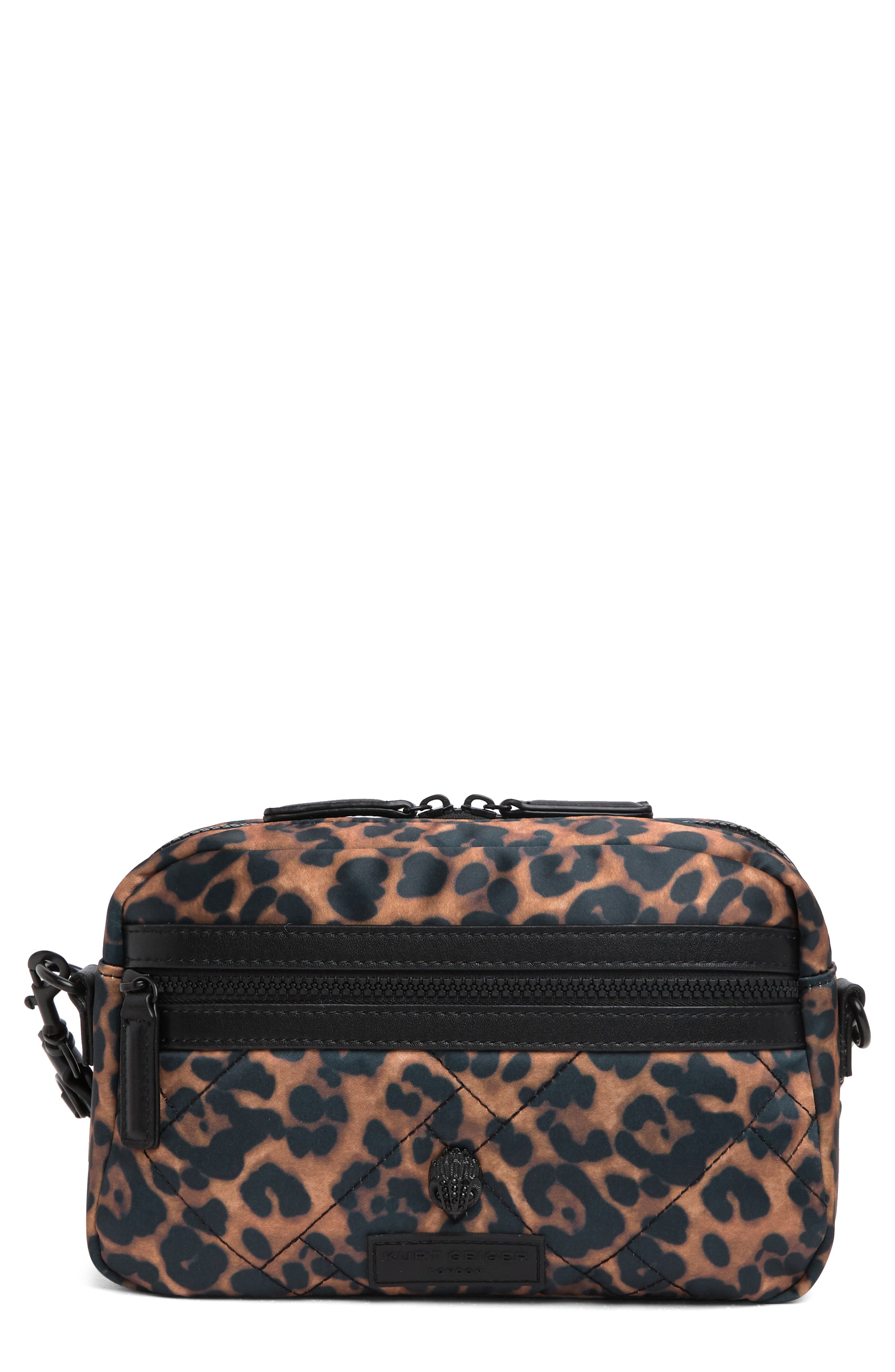 Kurt Geiger London Leopard Print Crossbody Bag, Main, color, 