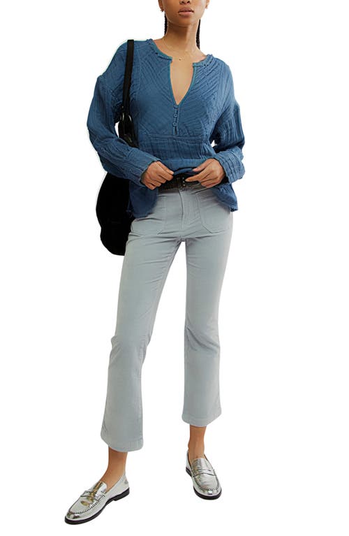 Free People Easy Sunday Cotton Top In Dark Denim