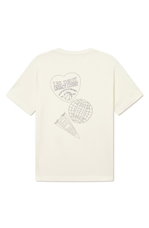 Les Deux Atlas Logo Graphic T-shirt In Ivory