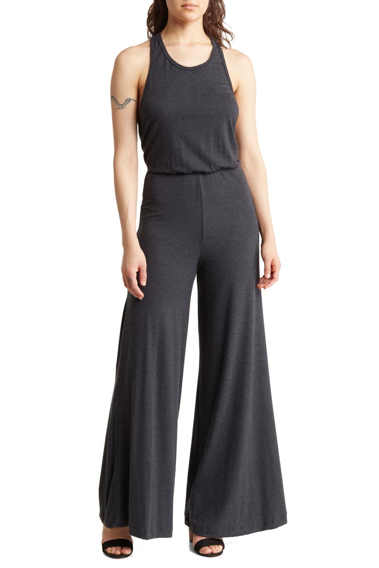 Keyhole Back Jumpsuit, Main, color, CHARCOAL