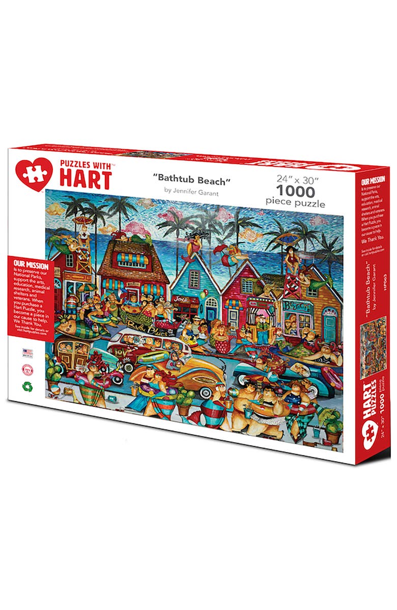 Hart Puzzles Bathtub Beach by Jennifer Garant, 24 x 30 Inches, 1000 Piece Puzzle, Main, color, Multicolored