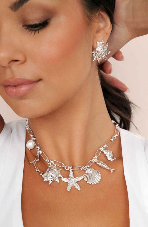 Ettika Oceanic Dreams Charm Necklace In Silver