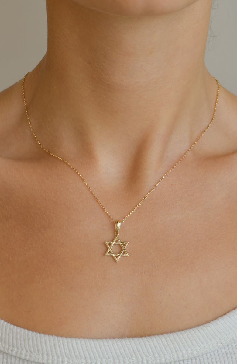 Anzie Dew Drop Star of David Pendant, Alternate, color, 