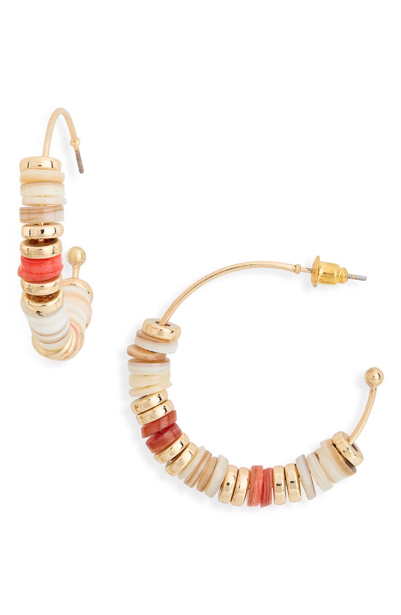 NORDSTROM RACK Heshi Beaded Hoop Earrings, Main, color, 