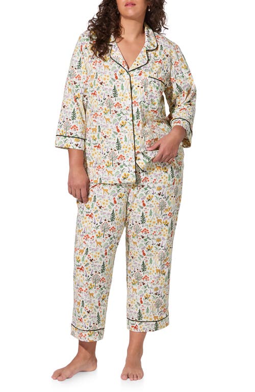 Bedhead Pajamas Print Long Sleeve Stretch Organic Cotton Jersey Crop Pajamas In Pattern