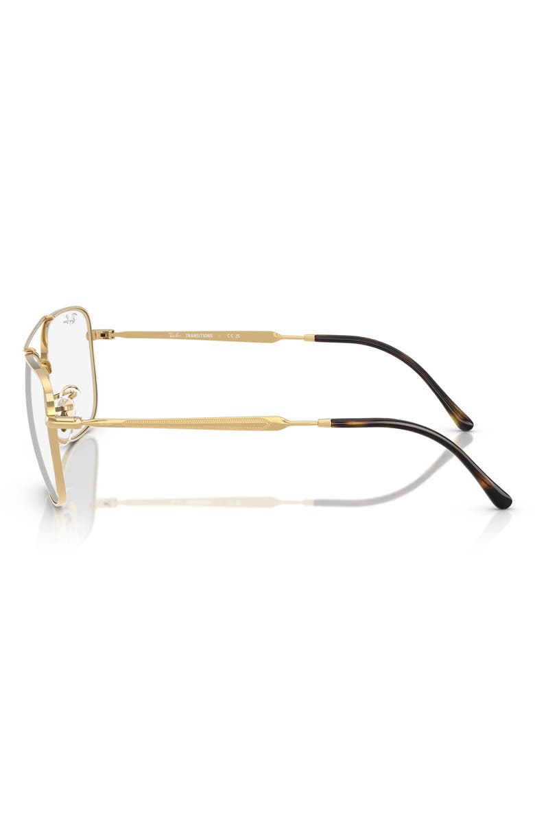 Ray-Ban 62mm Polarized Oversize Rectangular Transition Sunglasses, Alternate, color, Arista